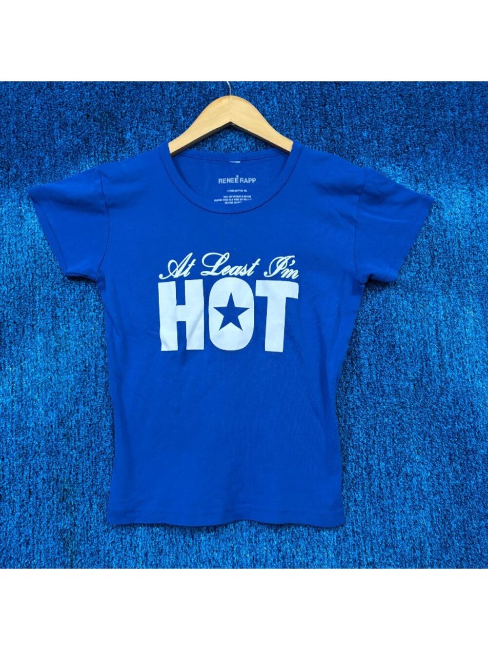 Renee Rapp At Least Im Hot Tour Blue Crop Top Size Large